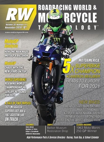 Roadracing World – November 2020 Cover