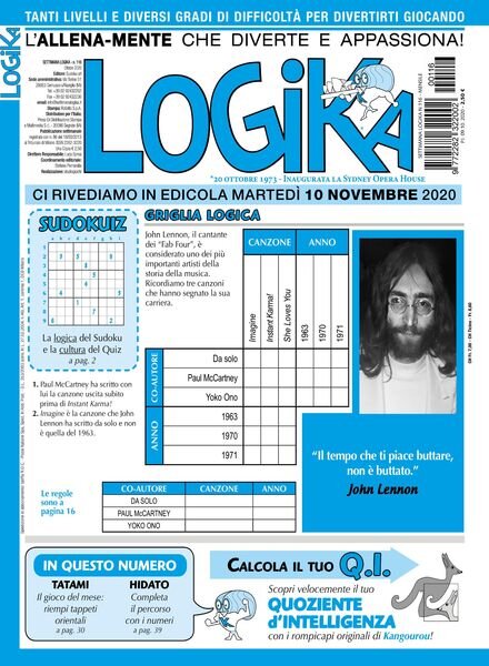 Settimana Logika – Novembre 2020 Cover