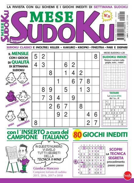 Settimana Sudoku Mese – Ottobre 2020 Cover