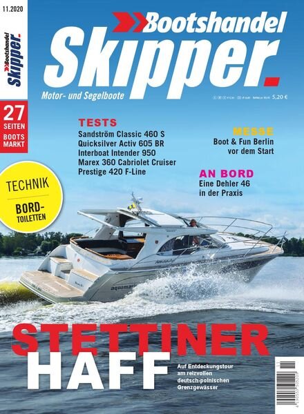 Skipper Bootshandel – Oktober 2020 Cover