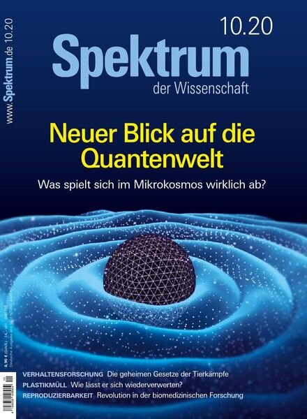 Spektrum der Wissenschaft – Oktober 2020 Cover