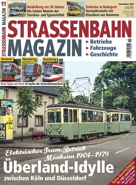 Strassenbahn Magazin – November 2020 Cover
