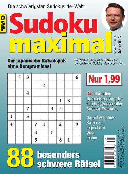 Sudoku Maximal – Nr.6 2020 Cover