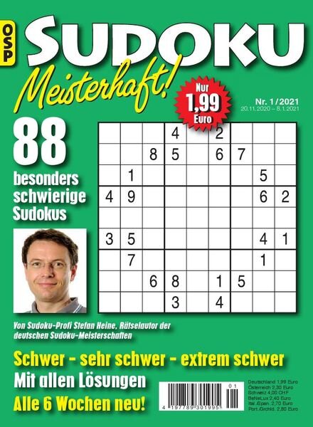 Sudoku Meisterhaft – Nr.1 2021 Cover