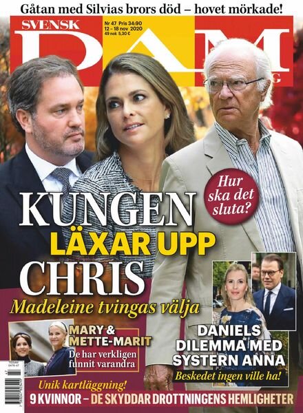 Svensk Damtidning – 12 november 2020 Cover