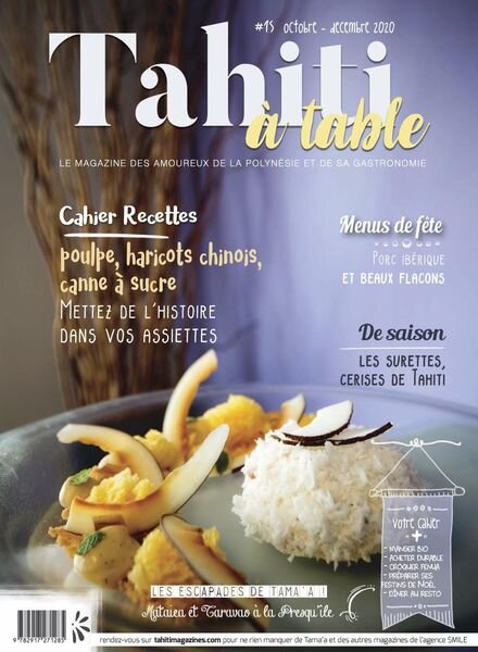Tahiti a Table – Octobre-Decembre 2020 Cover