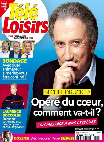 Tele Loisirs – 16 Novembre 2020 Cover