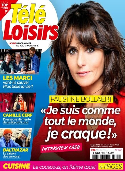 Tele Loisirs – 3 Novembre 2020 Cover