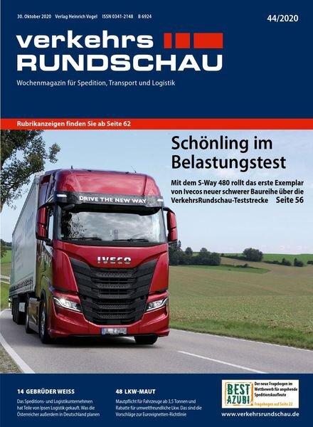 VerkehrsRundschau – 26 Oktober 2020 Cover
