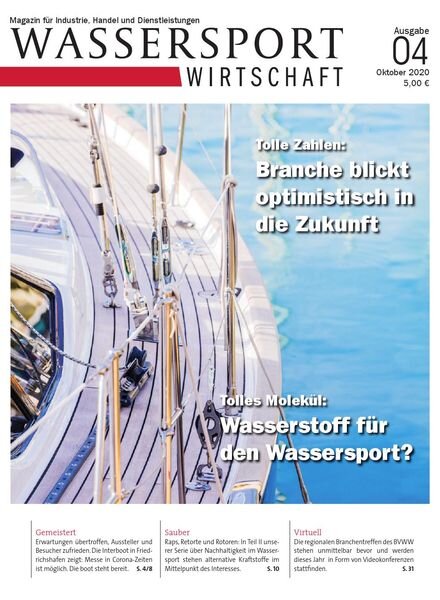 Wassersport Wirtschaft – Oktober 2020 Cover