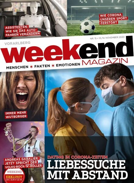 Weekend Magazin Vorarlberg – Nr 15 November 2020 Cover