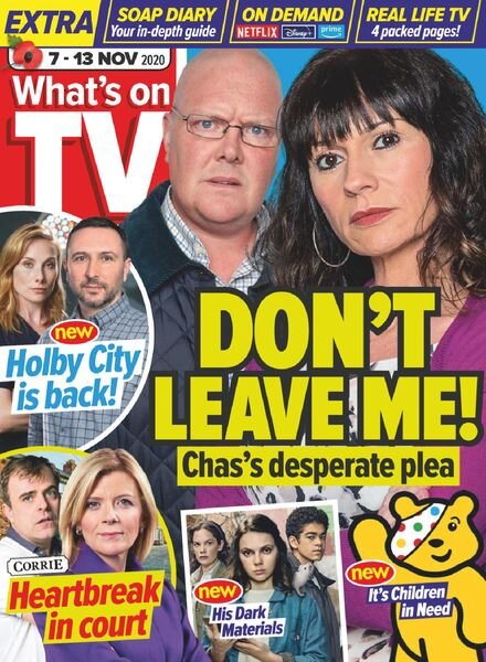 What’s on TV – 07 November 2020 Cover