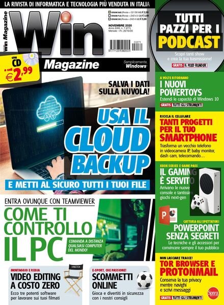 Win Magazine – Novembre 2020 Cover