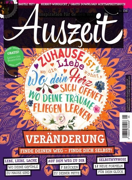 Auszeit – Oktober-November 2020 Cover