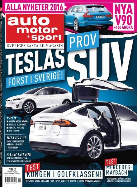 Auto Motor & Sport Sverige – 01 januari 2016 Cover