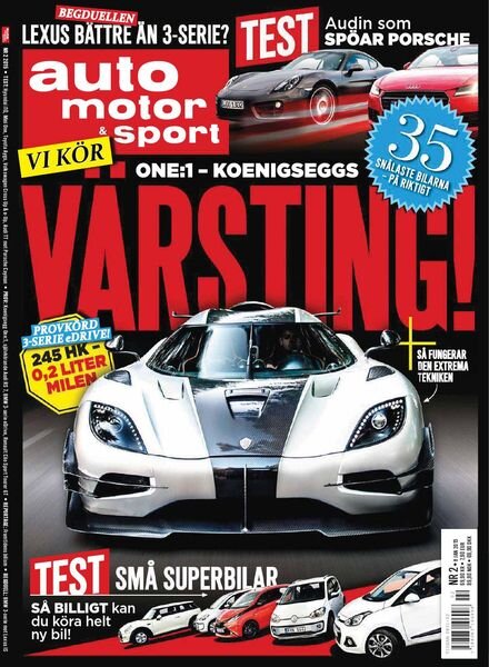 Auto Motor & Sport Sverige – 07 januari 2015 Cover