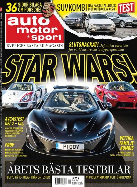 Auto Motor & Sport Sverige – 22 december 2015 Cover