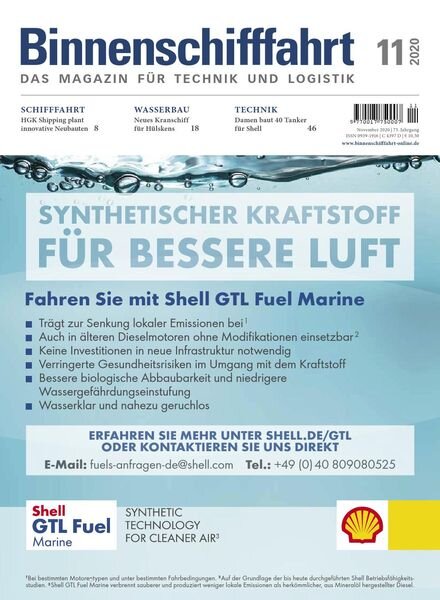 Binnenschifffahrt – November 2020 Cover