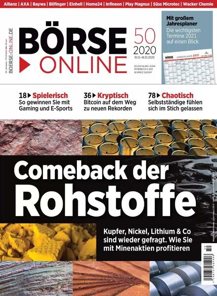 BOrse Online – 16 Dezember 2020 Cover