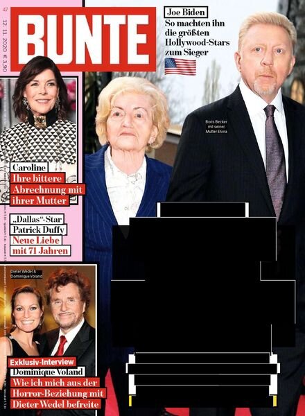 Bunte – 12 November 2020 Cover