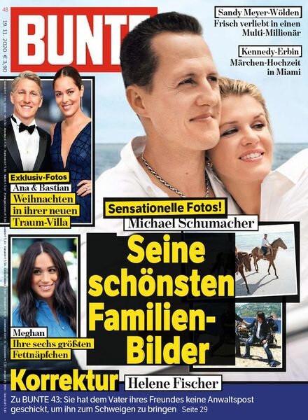 Bunte – 19 November 2020 Cover