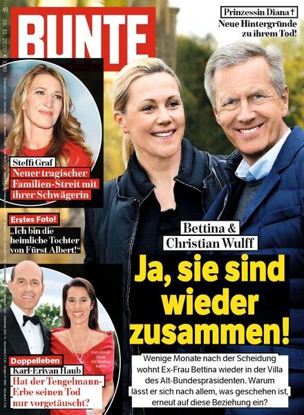 Bunte – 26 November 2020 Cover