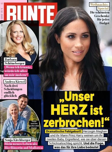 Bunte – 3 Dezember 2020 Cover