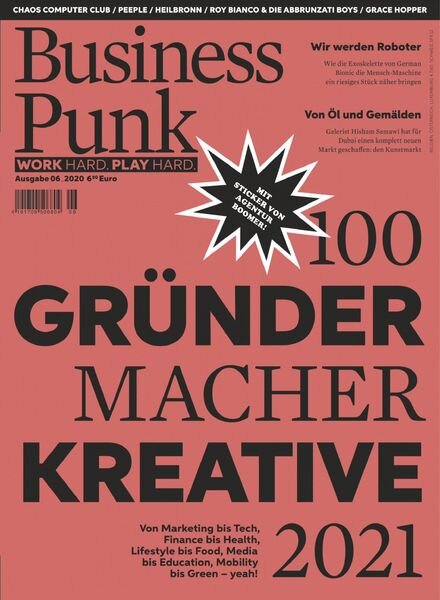 Business Punk – November 2020 Cover