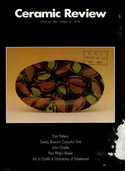 Ceramic Review – March-April 1989 Cover