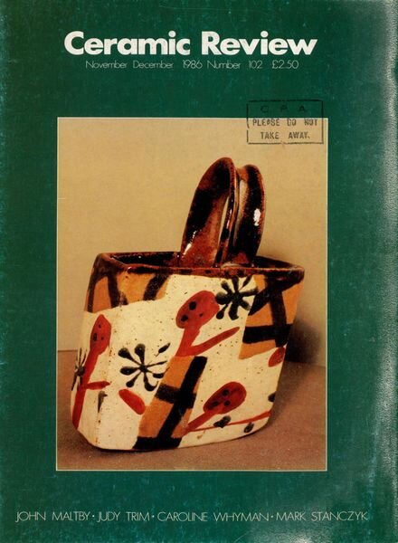 Ceramic Review – November-December 1986 Cover