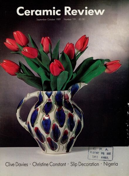 Ceramic Review – Sepember-October 1989 Cover