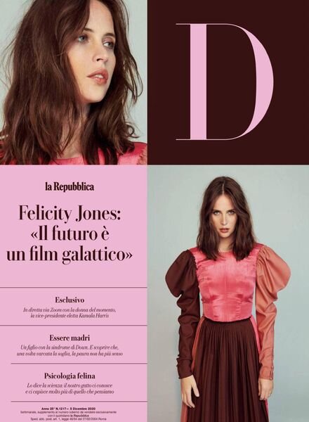 D la Repubblica – 5 Dicembre 2020 Cover