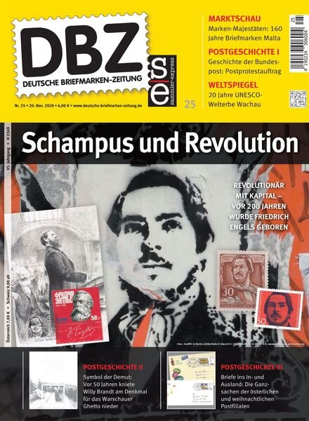 Deutsche Briefmarken-Zeitung – 20 November 2020 Cover