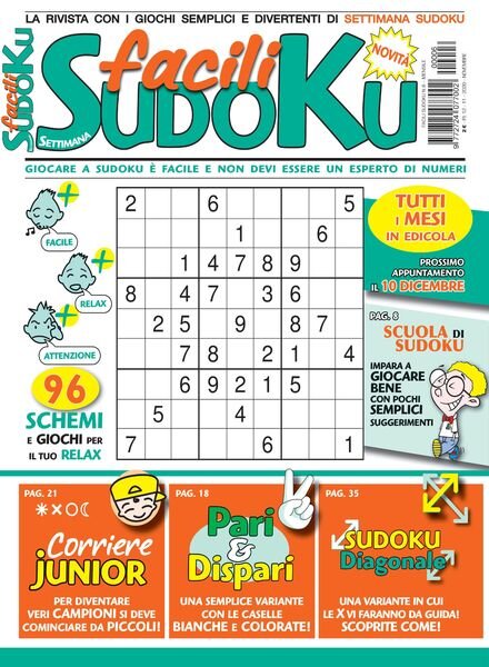 Facili Sudoku – Novembre 2020 Cover