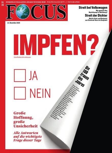FOCUS – 12 Dezember 2020 Cover
