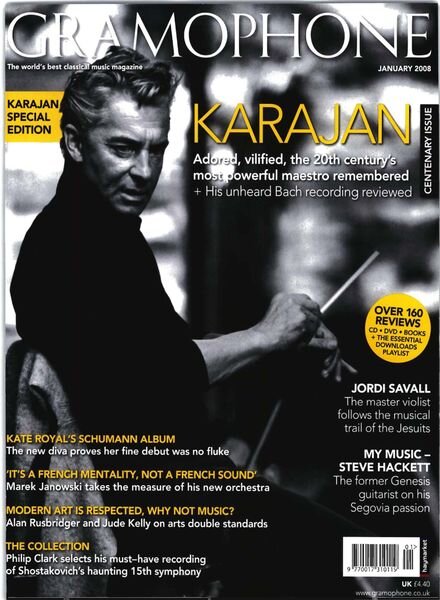 Gramophone – January 2008 Cover