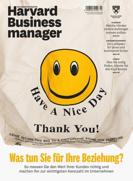 Harvard Business Manager – November 2020 Cover