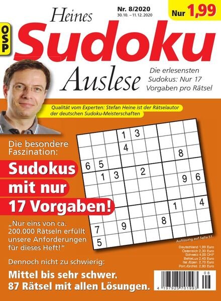 Heines Sudoku Auslese – Nr.8 2020 Cover