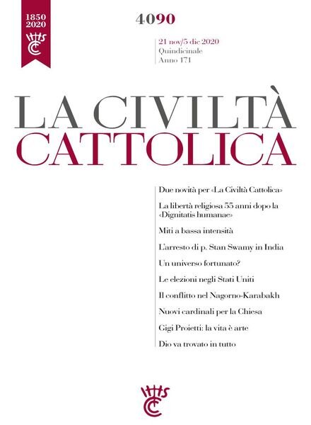 La Civilta Cattolica – 21 Novembre 2020 Cover