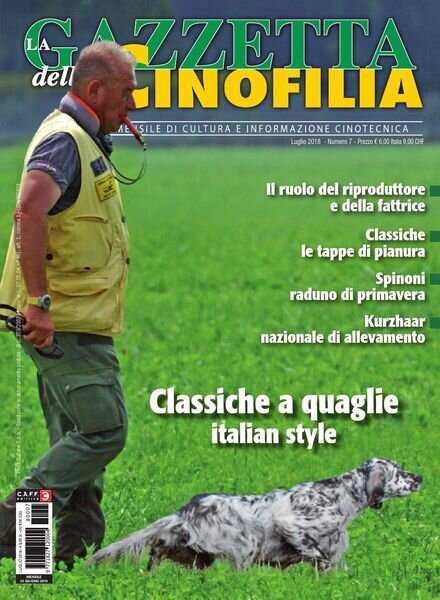 La Gazzetta Della Cinofilia Venatoria – Luglio 2018 Cover