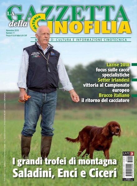 La Gazzetta Della Cinofilia Venatoria – Novembre 2018 Cover