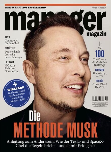 Manager Magazin – Januar 2021 Cover
