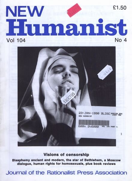 New Humanist – January 1990 Cover