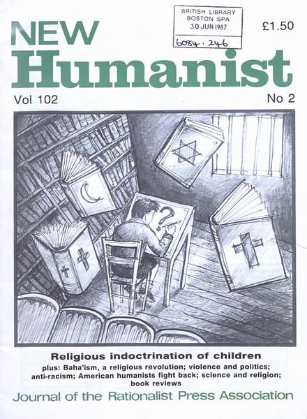 New Humanist – June 1987 Cover
