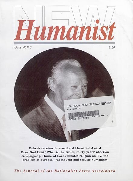New Humanist – October 1990 Cover