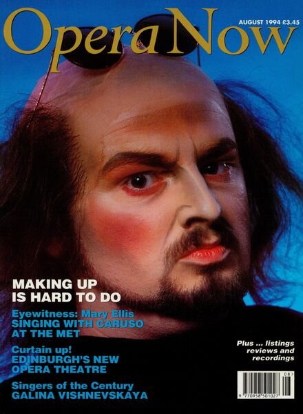 Opera Now – August 1994 Cover