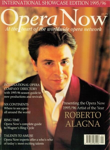 Opera Now – International Showcase Edition 1995-1996 Cover