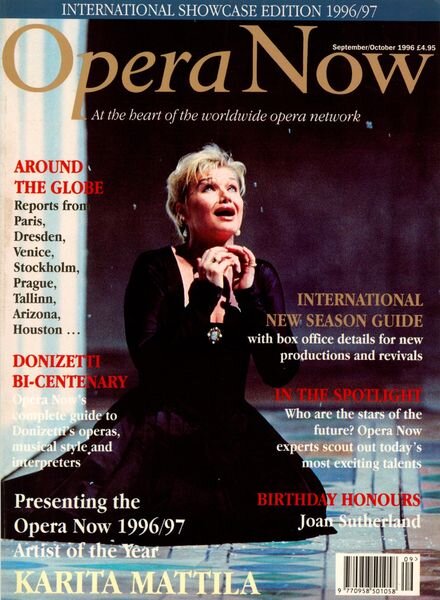 Opera Now – September-October 1996 Cover