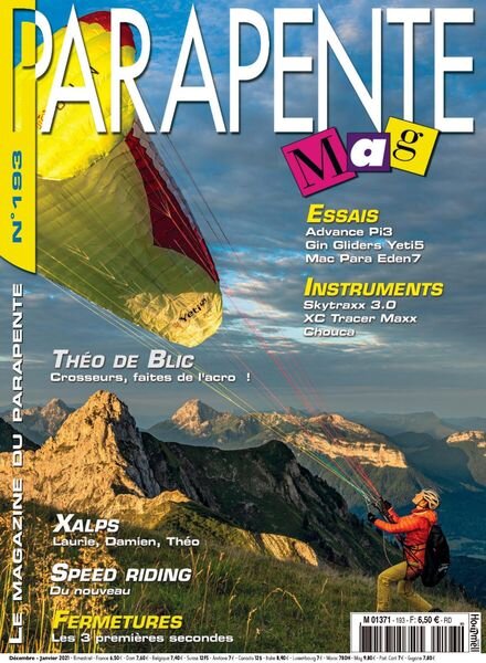 Parapente Mag – Decembre 2020 – Janvier 2021 Cover