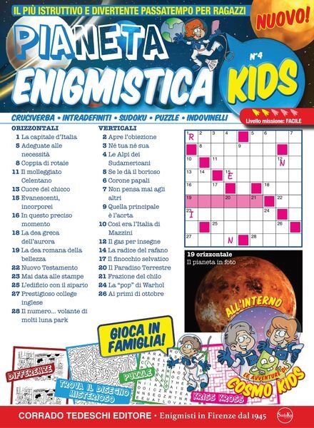 Pianeta Enigmistica Kids – Novembre-Dicembre 2020 Cover